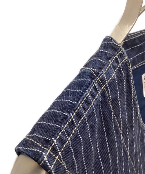 SCHOTT BROS.（ショット）SCHOTT BROS. (ショットブロス) OLD HICKORY DENIM VEST ストライプデニムベスト ネイビー サイズ:SIZE Lの古着・服飾アイテム