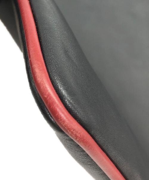 JIL SANDER（ジルサンダー）JIL SANDER (ジルサンダー) クラッチバッグ ブラック×レッドの古着・服飾アイテム