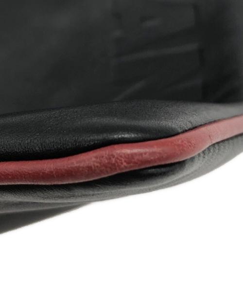 JIL SANDER（ジルサンダー）JIL SANDER (ジルサンダー) クラッチバッグ ブラック×レッドの古着・服飾アイテム