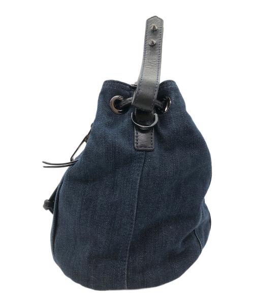 DIESEL（ディーゼル）DIESEL (ディーゼル) 巾着ショルダーバッグ インディゴの古着・服飾アイテム