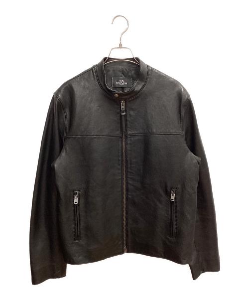 COACH（コーチ）COACH (コーチ) シングルライダースジャケット ブラック サイズ:SIZE Lの古着・服飾アイテム