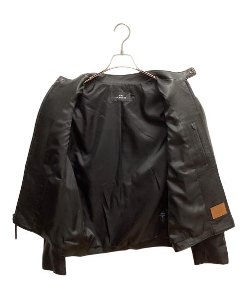 COACH（コーチ）COACH (コーチ) シングルライダースジャケット ブラック サイズ:SIZE Lの古着・服飾アイテム