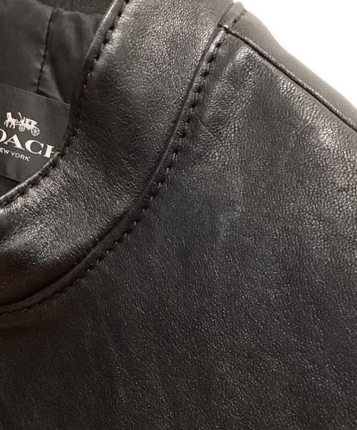 COACH（コーチ）COACH (コーチ) シングルライダースジャケット ブラック サイズ:SIZE Lの古着・服飾アイテム