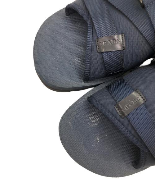 PRADA（プラダ）PRADA (プラダ) ナイロンスリングサンダル ネイビー サイズ:SIZE 8の古着・服飾アイテム