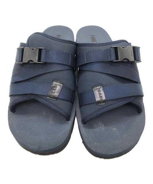 PRADA（プラダ）PRADA (プラダ) ナイロンスリングサンダル ネイビー サイズ:SIZE 8の古着・服飾アイテム