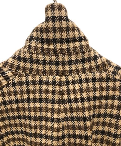MACKINTOSH LONDON（マッキントッシュ ロンドン）MACKINTOSH LONDON (マッキントッシュ ロンドン) ウールクラブチェックオーバーサイズベルテッドコート チェスターコート ベージュ サイズ:SIZE 42の古着・服飾アイテム