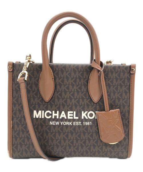 MICHAEL KORS（マイケル・コース）MICHAEL KORS (マイケルコース) MIRELLA SM SHOPPER TZ XBODY 2WAYバッグ ブラウンの古着・服飾アイテム