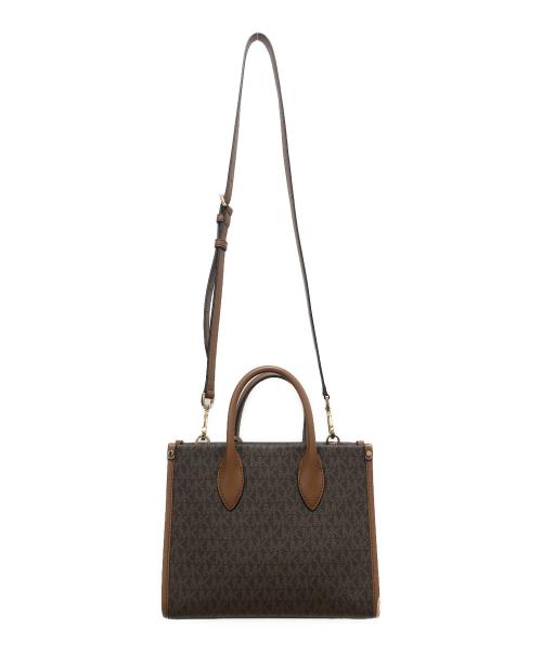 MICHAEL KORS（マイケル・コース）MICHAEL KORS (マイケルコース) MIRELLA SM SHOPPER TZ XBODY 2WAYバッグ ブラウンの古着・服飾アイテム