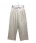 DANTON（ダントン）の古着「ストレッチ 2タック ワイドパンツ」｜ベージュ