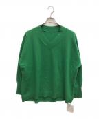 MICA&DEALマイカアンドディール）の古着「Vネックルーズニットプルオーバー」｜グリーン