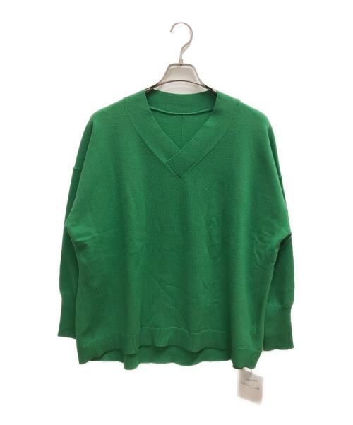 MICA&DEAL（マイカアンドディール）MICA&DEAL (マイカアンドディール) Vネックルーズニットプルオーバー グリーン サイズ:SIZE Free 未使用品の古着・服飾アイテム