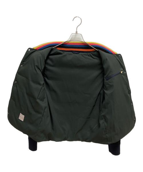 PAUL SMITH（ポールスミス）Paul Smith (ポールスミス) ミックスアップダウンブルゾン ダウンジャケット ネイビー×グリーン サイズ:SIZE Mの古着・服飾アイテム