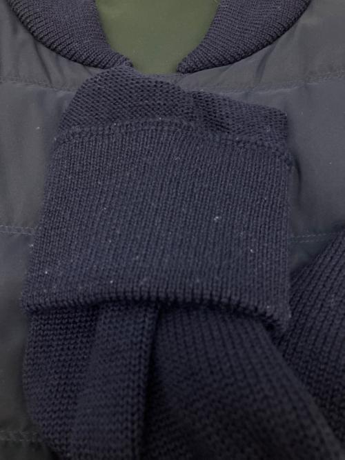 PAUL SMITH（ポールスミス）Paul Smith (ポールスミス) ミックスアップダウンブルゾン ダウンジャケット ネイビー×グリーン サイズ:SIZE Mの古着・服飾アイテム