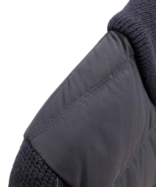 PAUL SMITH（ポールスミス）Paul Smith (ポールスミス) ミックスアップダウンブルゾン ダウンジャケット ネイビー×グリーン サイズ:SIZE Mの古着・服飾アイテム