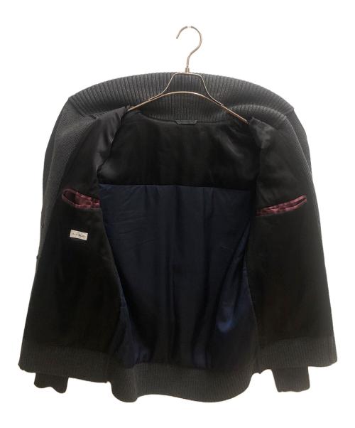 PAUL SMITH（ポールスミス）Paul Smith (ポールスミス) 本革切り替えブルゾン グレー×グリーン サイズ:SIZE Mの古着・服飾アイテム