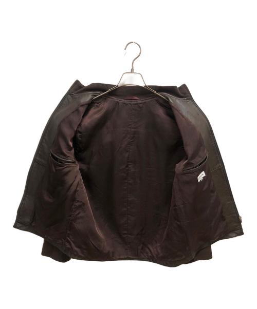 PAUL SMITH（ポールスミス）PAUL SMITH (ポールスミス) 袖切り替えレザージャケット ブラウン×ブラック サイズ:SIZE Mの古着・服飾アイテム