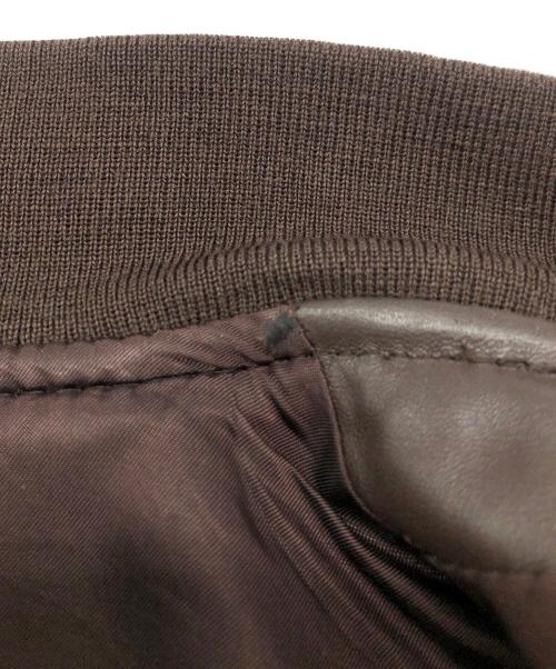 PAUL SMITH（ポールスミス）PAUL SMITH (ポールスミス) 袖切り替えレザージャケット ブラウン×ブラック サイズ:SIZE Mの古着・服飾アイテム