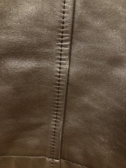 PAUL SMITH（ポールスミス）PAUL SMITH (ポールスミス) 袖切り替えレザージャケット ブラウン×ブラック サイズ:SIZE Mの古着・服飾アイテム