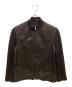 PAUL SMITH（ポールスミス）の古着「袖切り替えレザージャケット」｜ブラウン×ブラック