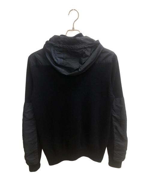 PRADA（プラダ）PRADA (プラダ) ニット切り替えナイロンジャケットパーカー ダウンジャケット ネイビー サイズ:SIZE 52の古着・服飾アイテム
