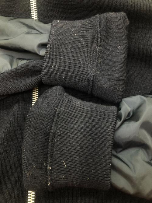 PRADA（プラダ）PRADA (プラダ) ニット切り替えナイロンジャケットパーカー ダウンジャケット ネイビー サイズ:SIZE 52の古着・服飾アイテム