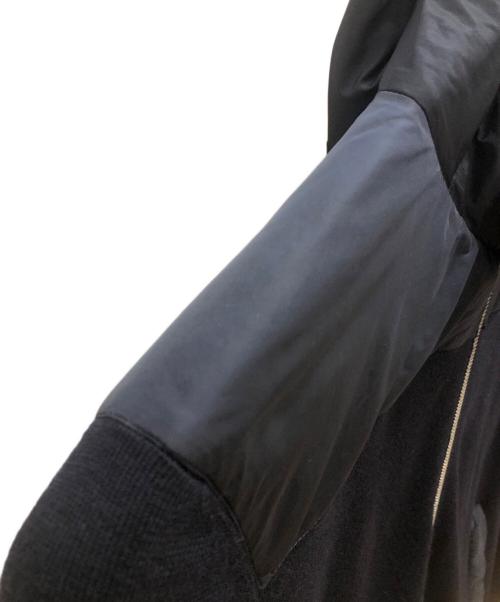 PRADA（プラダ）PRADA (プラダ) ニット切り替えナイロンジャケットパーカー ダウンジャケット ネイビー サイズ:SIZE 52の古着・服飾アイテム