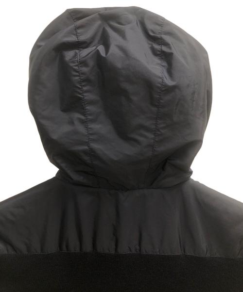 PRADA（プラダ）PRADA (プラダ) ニット切り替えナイロンジャケットパーカー ダウンジャケット ネイビー サイズ:SIZE 52の古着・服飾アイテム