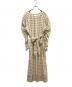 sara mallika（サラマリカ）の古着「Cotton Cut Jqd Gather Dress（コットンカットジャガード ギャザードレス）」｜ベージュ
