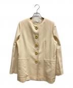 Christian Diorクリスチャン ディオール）の古着「ヴィンテージノーカラージャケット」｜アイボリー