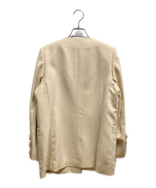 Christian Dior（クリスチャン ディオール）Christian Dior (クリスチャン ディオール) ヴィンテージノーカラージャケット アイボリー サイズ:SIZE Mの古着・服飾アイテム