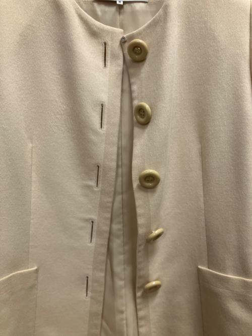 Christian Dior（クリスチャン ディオール）Christian Dior (クリスチャン ディオール) ヴィンテージノーカラージャケット アイボリー サイズ:SIZE Mの古着・服飾アイテム