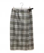 Burberry'sバーバリー）の古着「ラップスカート」｜グレー×ブラック