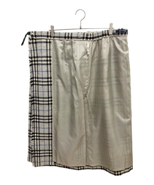 Burberry's（バーバリー）Burberry's (バーバリーズ) ラップスカート グレー×ブラック サイズ:SIZE 13の古着・服飾アイテム