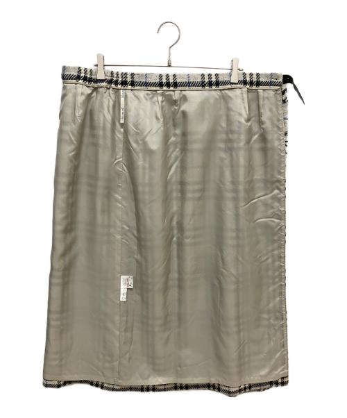 Burberry's（バーバリー）Burberry's (バーバリーズ) ラップスカート グレー×ブラック サイズ:SIZE 13の古着・服飾アイテム