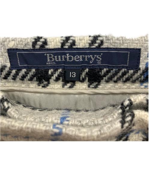 Burberry's（バーバリー）Burberry's (バーバリーズ) ラップスカート グレー×ブラック サイズ:SIZE 13の古着・服飾アイテム
