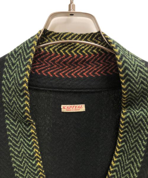 KAPITAL（キャピタル）KAPITAL (キャピタル) 接結天竺 ラスタヘリンボン バハ作務衣 プルオーバー スウェット ブラック×マルチカラー サイズ:SIZE Fの古着・服飾アイテム