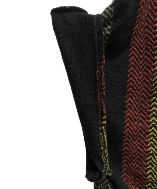 KAPITAL（キャピタル）KAPITAL (キャピタル) 接結天竺 ラスタヘリンボン バハ作務衣 プルオーバー スウェット ブラック×マルチカラー サイズ:SIZE Fの古着・服飾アイテム