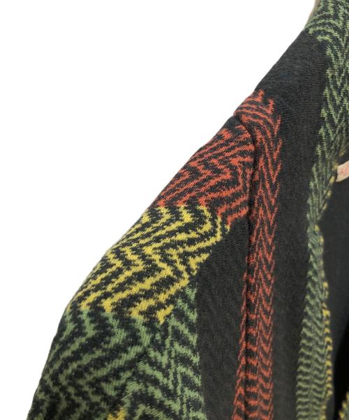 KAPITAL（キャピタル）KAPITAL (キャピタル) 接結天竺 ラスタヘリンボン バハ作務衣 プルオーバー スウェット ブラック×マルチカラー サイズ:SIZE Fの古着・服飾アイテム