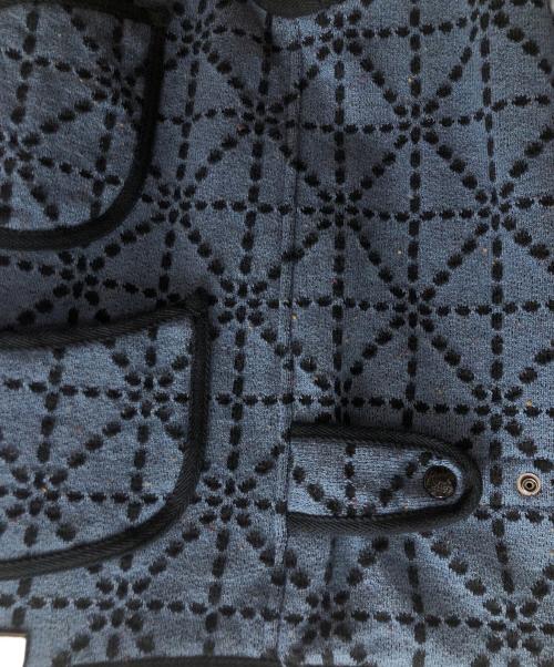 KAPITAL（キャピタル）KAPITAL (キャピタル) 道着刺し子 ビーチ裏毛ベスト ブルー×ネイビー サイズ:SIZE XLの古着・服飾アイテム