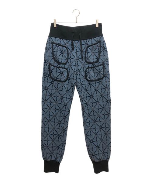 KAPITAL（キャピタル）KAPITAL (キャピタル) 道着刺し子　ビーチ裏毛スウェットパンツ ブルー×ネイビー サイズ:SIZE 4の古着・服飾アイテム