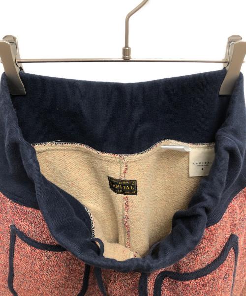 KAPITAL（キャピタル）KAPITAL (キャピタル) ビーチ裏毛スウェットパンツ レッド×ネイビー サイズ:SIZE 4の古着・服飾アイテム
