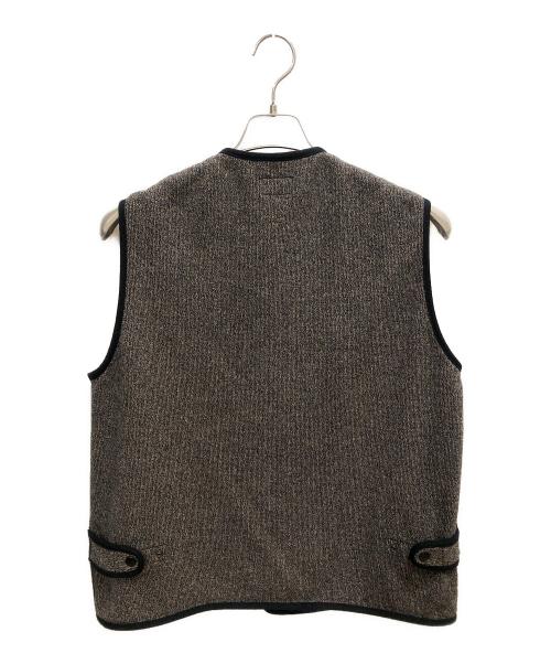 KAPITAL（キャピタル）KAPITAL (キャピタル) ビーチ裏毛ビーチベスト  ブラウン×ネイビー サイズ:SIZE XLの古着・服飾アイテム
