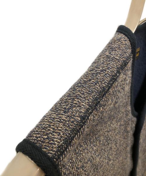 KAPITAL（キャピタル）KAPITAL (キャピタル) ビーチ裏毛ビーチベスト  ブラウン×ネイビー サイズ:SIZE XLの古着・服飾アイテム