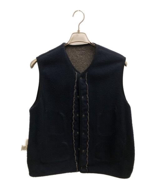 KAPITAL（キャピタル）KAPITAL (キャピタル) ビーチ裏毛ビーチベスト  ブラウン×ネイビー サイズ:SIZE XLの古着・服飾アイテム
