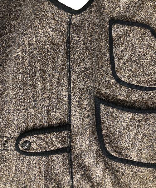 KAPITAL（キャピタル）KAPITAL (キャピタル) ビーチ裏毛ビーチベスト  ブラウン×ネイビー サイズ:SIZE XLの古着・服飾アイテム