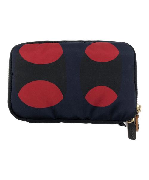 PORTER（ポーター）PORTER (ポーター) MARNI (マルニ) マルチケース レッド×ネイビーの古着・服飾アイテム