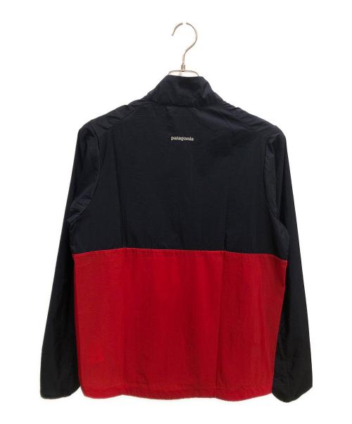 Patagonia（パタゴニア）Patagonia (パタゴニア) フーディニ プルオーバー ナイロンジャケット ネイビー×レッド サイズ:SIZE Sの古着・服飾アイテム