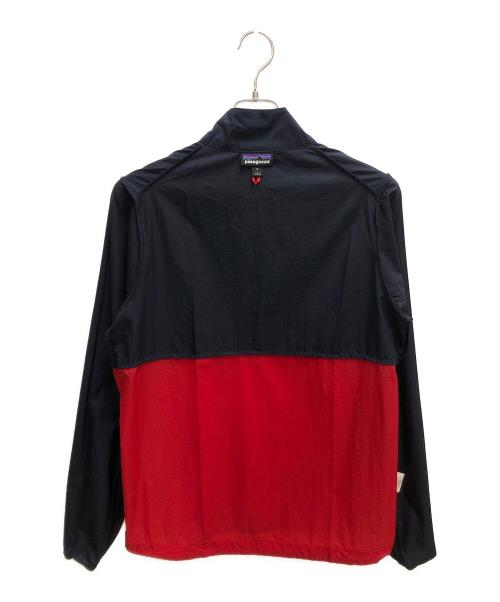 Patagonia（パタゴニア）Patagonia (パタゴニア) フーディニ プルオーバー ナイロンジャケット ネイビー×レッド サイズ:SIZE Sの古着・服飾アイテム