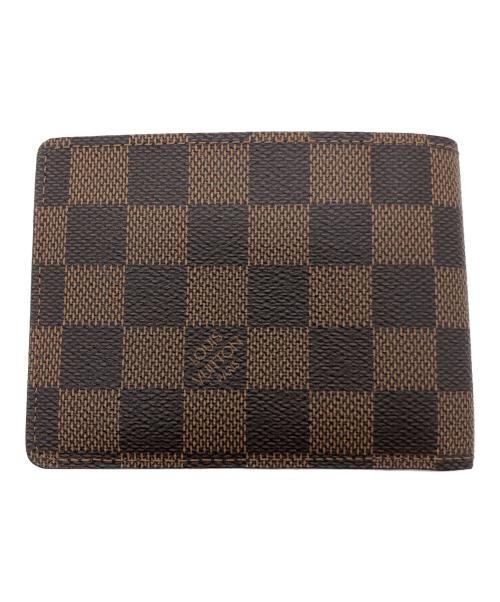 LOUIS VUITTON（ルイ ヴィトン）LOUIS VUITTON (ルイ ヴィトン) ダミエ ポルトフォイユ ミュルティプル 2つ折り財布 ブラウンの古着・服飾アイテム