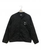 NIKEナイキ）の古着「Swoosh Quilted Jacket（スウォッシュ キルテッド ジャケット）」｜ブラック